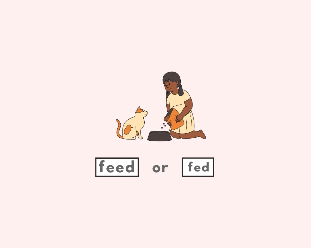 How to Use Feed vs. Fed (Explanation, Examples & Worksheet)