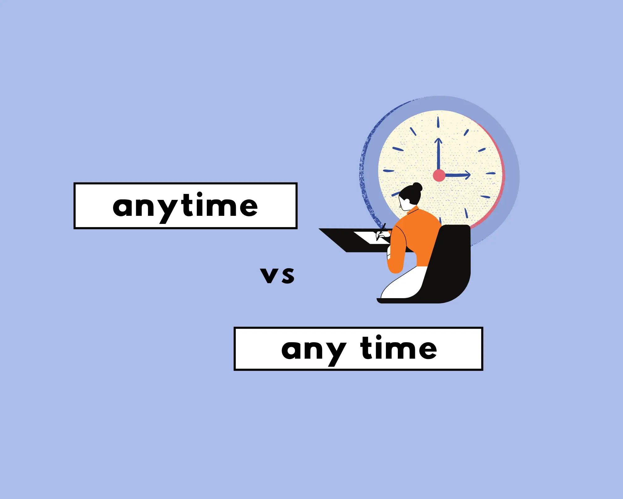 How to Use Any Time vs. Anytime