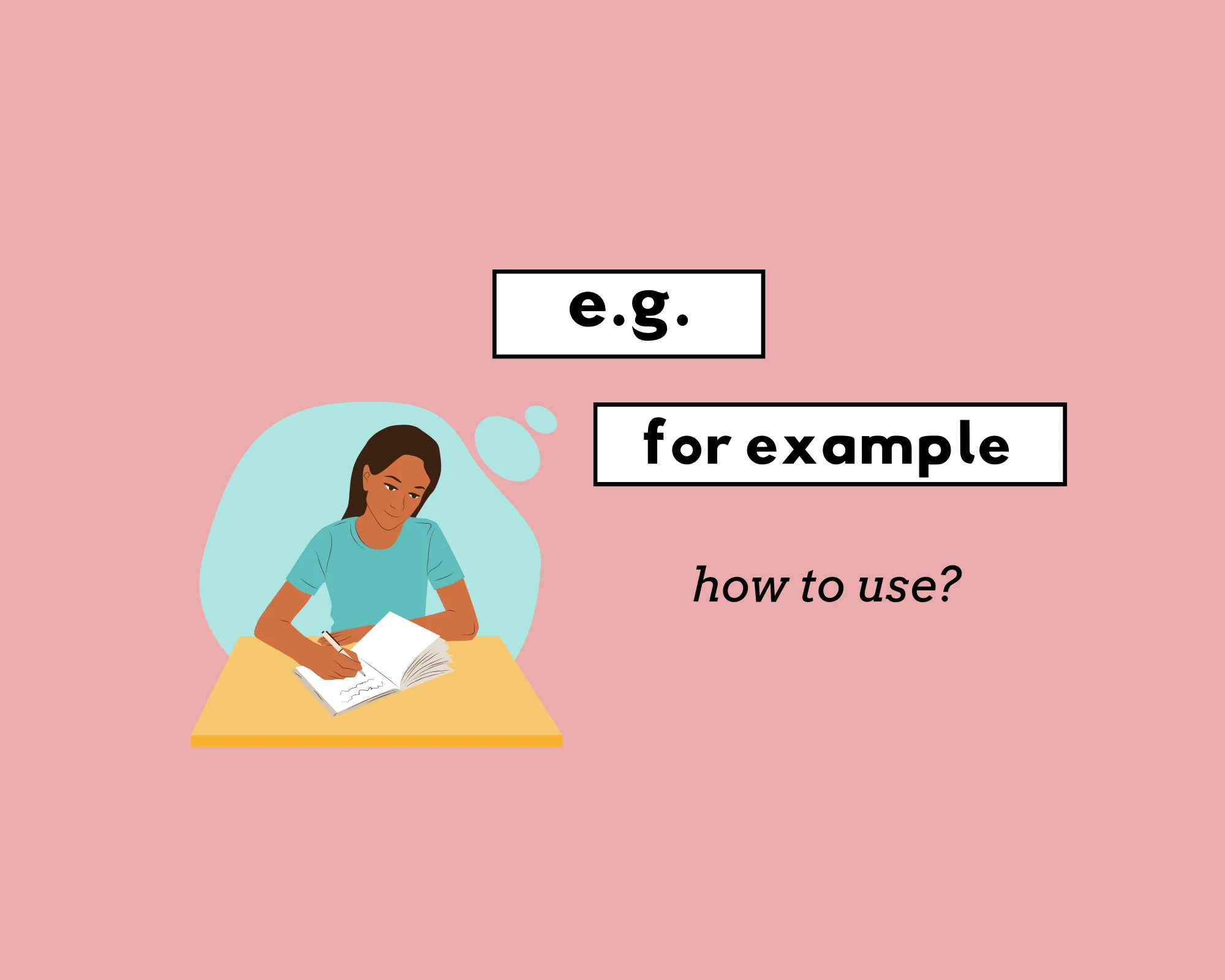 How to Write e.g. (Explanation, Examples & Worksheet)
