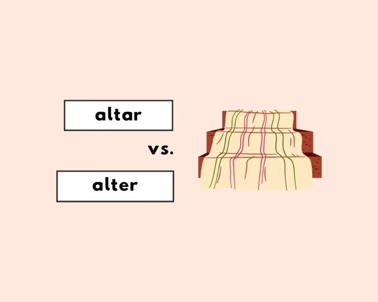Alter or altar?